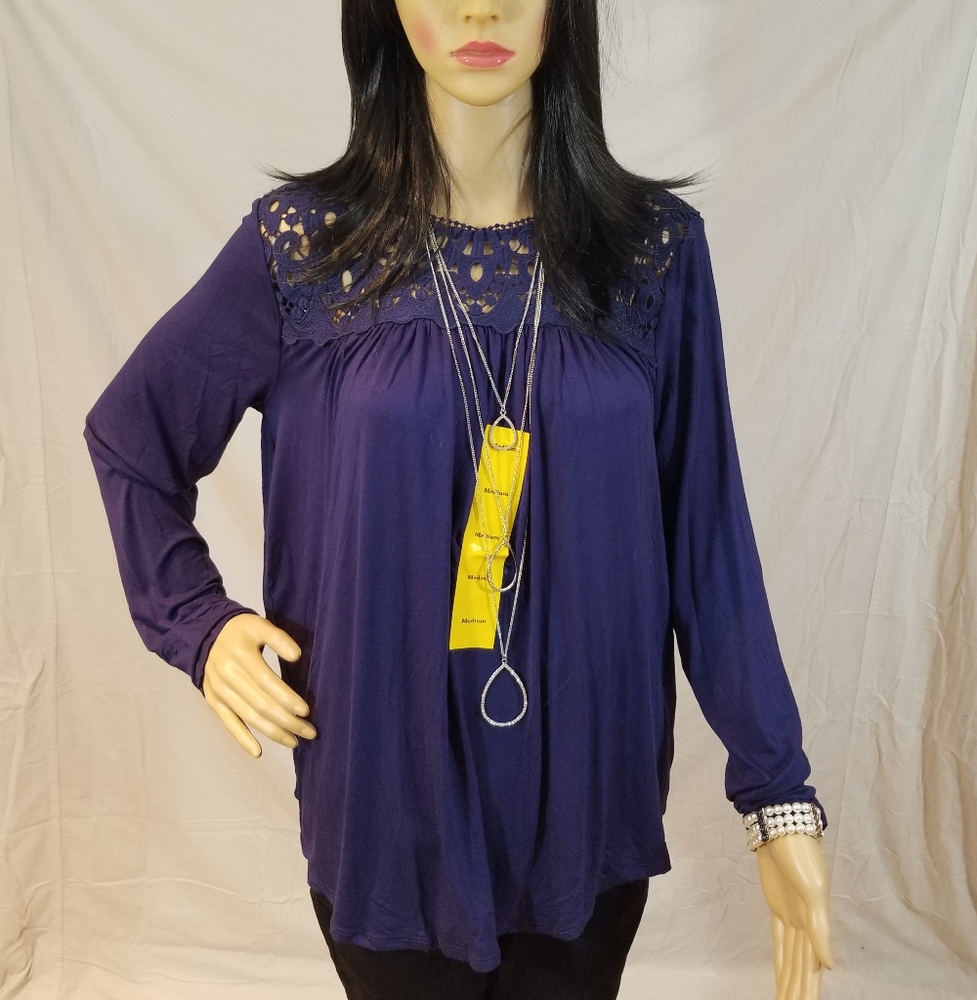Philosophy womens Crochet L/S Top